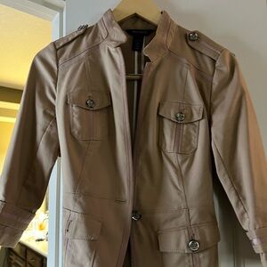 White House Black Market Tan Military Jacket